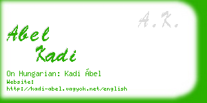 abel kadi business card